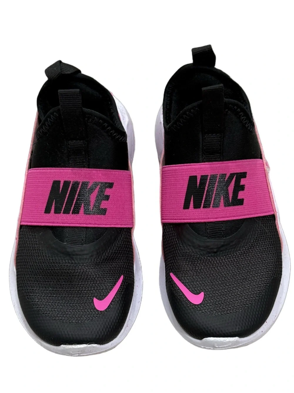 Nike Flex Runner 4 Toddler Sneakers Pink Black Slip On Shoes Size 11C